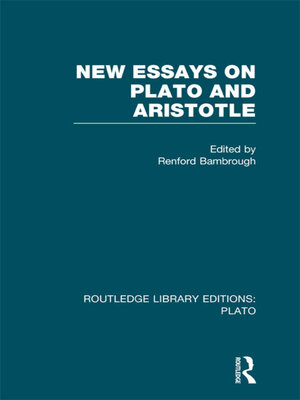 cover image of New Essays on Plato and Aristotle (RLE